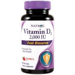 Natrol Vitamin D3 2000IU Fast Dissolve Tablets (Pack of 2)  