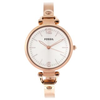 Fossil Womens Georgia Rose goldtone Stainless Steel Watch