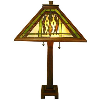 Mission Hand Cut 28 H Table Lamp with Empire Shade by Warehouse of