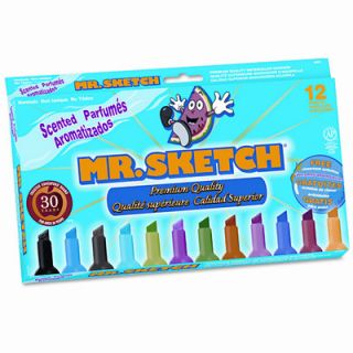 Sanford Mr. Sketch Scented Watercolor Markers, 12 Colors, 12/Set