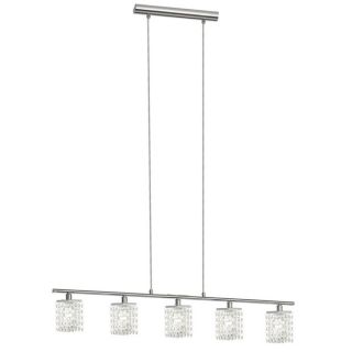 Eglo Pyton Multi Light Pendant with Chrome Finish and Crystal Strands