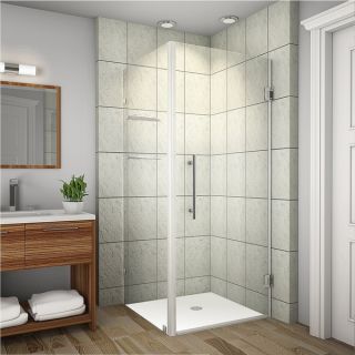 GS Frameless Square Shower Enclosure with Glass Shelves (38 inch x 38