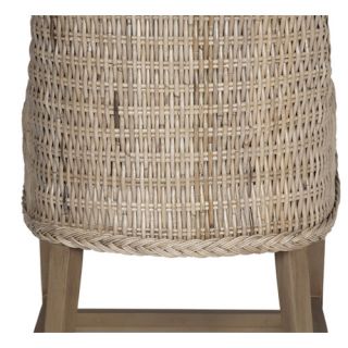 Orient Express Furniture New Wicker Greco 30 Bar Stool with Cushion