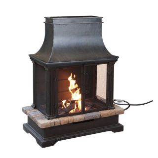 Bond Manufacturing Sevilla Steel / Slate Gas Fireplace