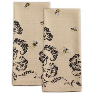 Busy Bees Embroidered Dishtowel (Set of 2)   17580461  