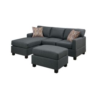 Poundex Bobkona Lexington Reversible Sectional