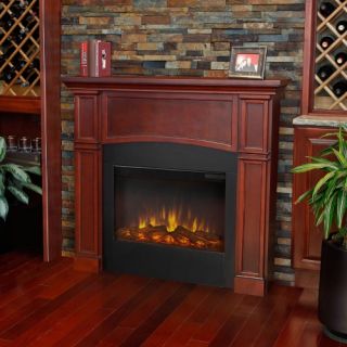 Real Flame Bradford Slim Line Electric   Dark Mahogany   Fireplaces