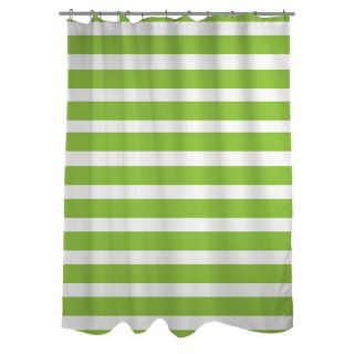 Thumbprintz Bright Stripes Kiwi Shower Curtain