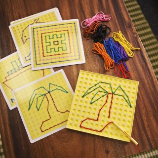 Eduational Insights String Along Lacing Kit   Learning Aids