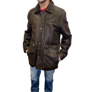 Reilly Olmes Mens Brown Nubuck Leather Jacket   16566433  