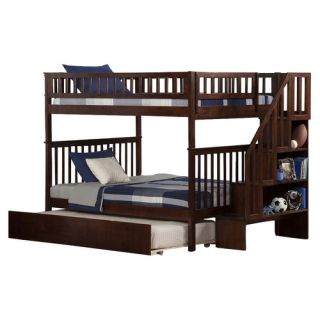 Atlantic Furniture Woodland Full Over Full Bunk Bed with Trundle and