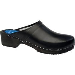 Cape Clogs Solids Adjustable Black Patent Leather