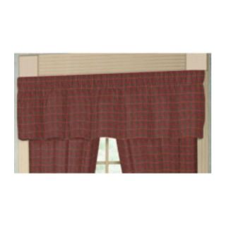 Patch Magic Red Plaid and Green Black Lines Rod Pocket 54 Curtain