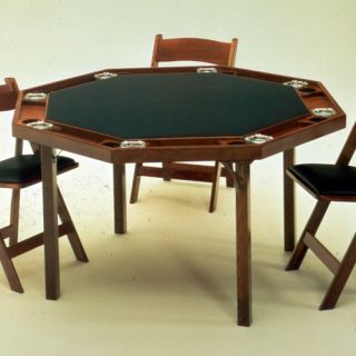 Kestell 91 Contemporary Folding Poker Table   48 Inch   Poker Tables