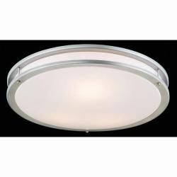 Silver and Milky White Modern Flushmount Ceiling Lamp  
