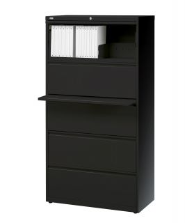 Hirsh HL10000 Series 5 drawer Commercial Lateral File Cabinet