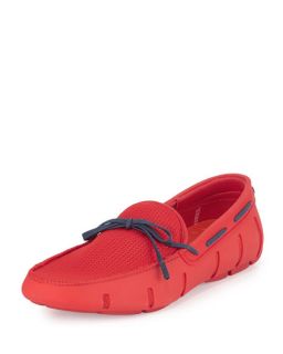 Swims Braided Bow Water Resistant Loafer, Red/Blue