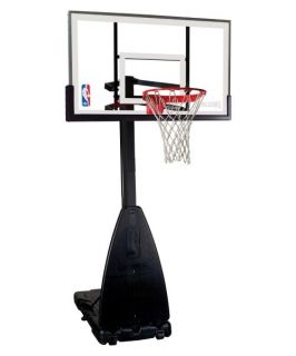 Spalding 54 Inch Glass Pro Tek Portable Basketball Hoop System   Basketball Hoops