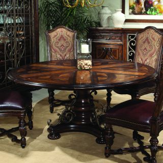 A.R.T. Furniture Valencia Round Dining Table   Hand Distressed Port