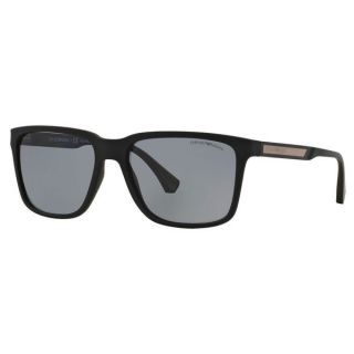 Emporio Armani Mens EA4041F Plastic Square Polarized Sunglasses