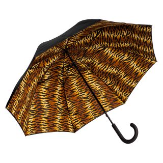 Elite Rain Umbrella Lotus Frame Umbrella   Tiger Print Inside   Travel Accessories