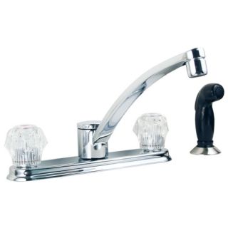 Moen Two Handle Centerset Touch Control Kitchen Faucet with Black Side