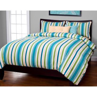 SIS Covers Seaside Stripe Caribbean Duvet Set   Bedding and Bedding Sets