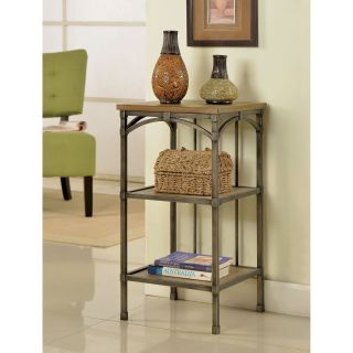 Furniture of America Gilda Natural Toned 3 Tiered Shelf   End Tables