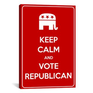 Keep Calm and Vote Republican Textual Art on Canvas by iCanvas