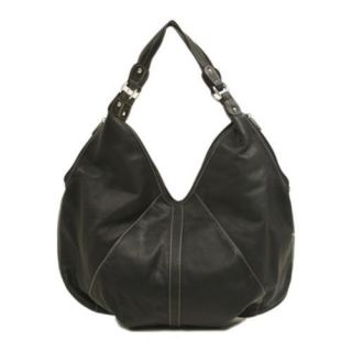 Womens Piel Leather Large Hobo 2764 Black Leather  
