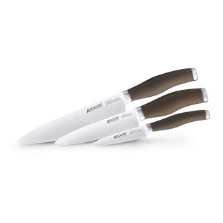 Anolon Bronze Santoprene 3 Piece Chef Knife Set