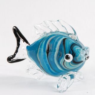 Enterprises Marbled Art Glass Fish Figurine (Set of 2)