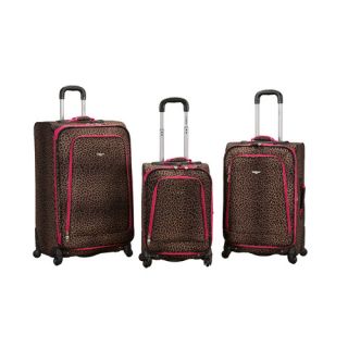 Rockland Fusion 3 Piece Monte Carlo Spinner Luggage Set