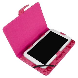 INSTEN Hot Pink Cute PU Leather Universal Horizontal Stand Phone Case