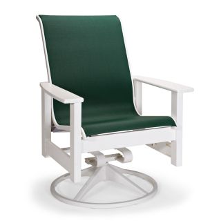 Telescope Casual Leeward Sling Adjustable Swivel Rocker Dining Chair   Outdoor Dining Chairs