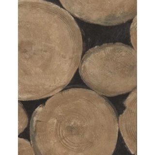 Lumberjack Log Pile Trompe loeil 33 x 27 Wood Wallpaper by Andrew