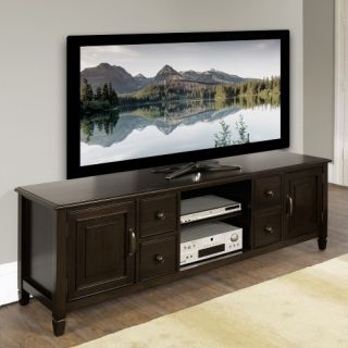 Simpli Home Connaught 72 in. TV Stand   Dark Chestnut Brown   TV Stands