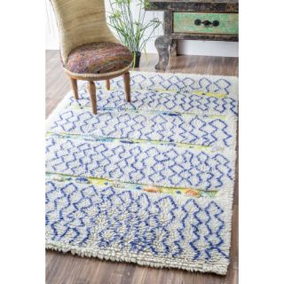 Marrakech Moroccan Zonia Hand Tufted Blue Area Rug