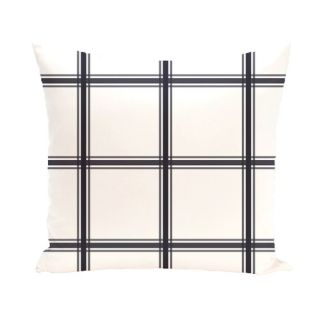 Windowpane Plaid Geometric Print Outdoor Pillow by e by design