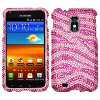 INSTEN Zebra Pink Diamante Phone Case Cover for Samsung Epic 4G Touch