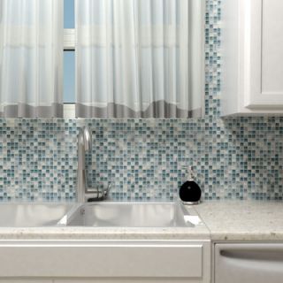 Sierra 0.625 x 0.625 Glass and Natural Stone Mosaic Tile in Gulf by