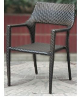 Source Outdoor Tuscana All Weather Wicker Bistro Dining Chair   Outdoor Dining Chairs