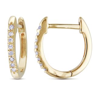 Haylee Jewels 10k White Gold 1/10ct TDW Diamond Cuff Earrings (G H, I1