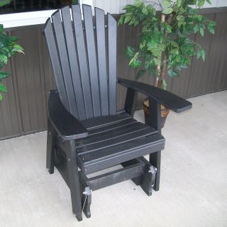 A & L Furniture Adirondack Poly Recycled Plastic 2 ft. Glider Chair   Outdoor Gliders