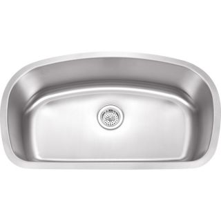 Wells Sinkware 18 Gauge Undermount Single Bowl Stainless Steel Kitchen