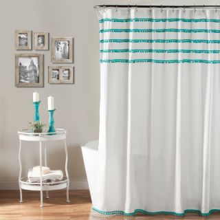Lush Decor Aria Pom Pom Shower Curtain   Shopping   Great