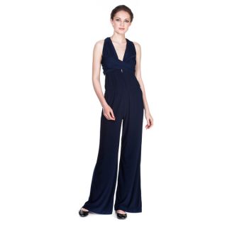 Shop the Trends Womens Sleeveless Jumpsuit with Wrapped Bodice and