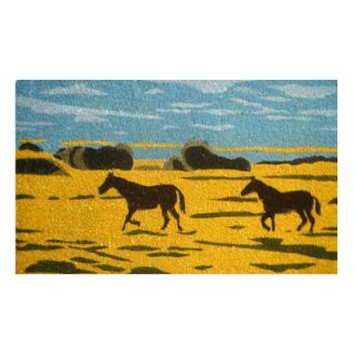 Tufted Silhouetted Horses Doormat by Imports Decor