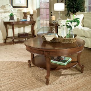 Magnussen T1052 Aidan Wood Round Coffee Table   Coffee Tables