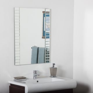 Décor Wonderland Beveled Bathroom Wall Mirror   24W x 32H in.   Mirrors
